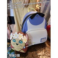 (出清) 香港迪士尼樂園限定 愛麗絲 造型Loungefly聯名PU皮革後背包+零錢包 (BP0050)